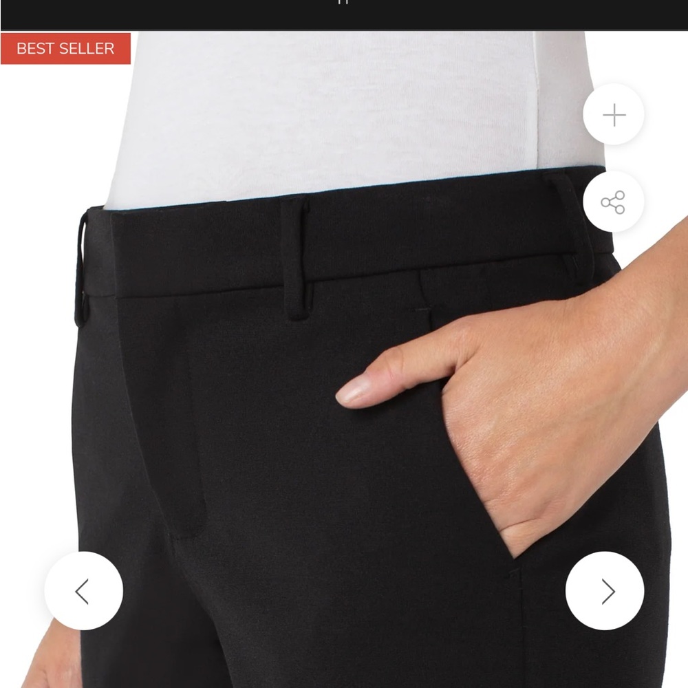 Liverpool Petite Kelsey black trouser